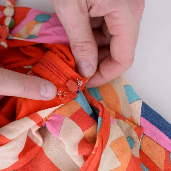 Anthropologie Farm Rio Cutout Halter Jumpsuit Red  Floral Boho S - Picture 13 of 13